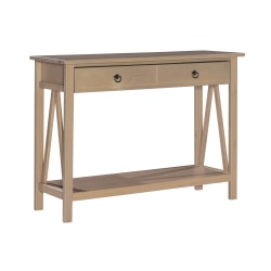 Monarch Specialties Lilian Console Accent Table, 31-3/4inH x 48inW x 12inD, Taupe/Black