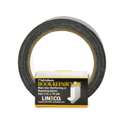 Lineco Spine Repair Tape, 2in x 540, Black