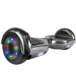 AOB Hoverboard With Bluetooth Speakers, 7inH x 27inW x 7-5/16inD, Black/Chrome