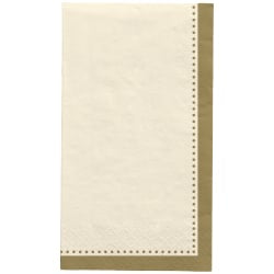 Amscan Premium Buffet Napkins, 7-3/4in x 4-1/2in, Vanilla Creme