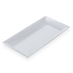 American Metalcraft Melamine Platters, 8-1/4in x 18in, White, Case Of 12 Platters