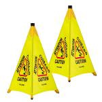 Alpine Pop-Up Wet Floor Signs, 30in x 20in, Pack Of 2 Signs