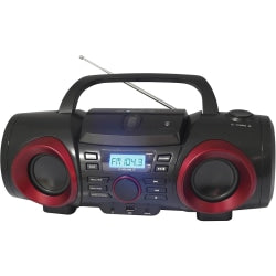 Naxa NPB-267 MP3/CD Boombox With Bluetooth, 7inH x 8-13/16inW x 17inD, Black