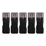 PNY Attache 3 USB 2.0 Flash Drives, 32GB, Black, Pack Of 5 Flash Drives