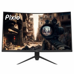 Pixio PXC327 Advanced 32in Fast-VA WQHD Curved Gaming Monitor, FreeSync