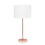 Simple Designs Stick Lamp, 22-7/16inH, White/Rose Gold