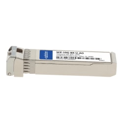 AddOn Cisco SFP-10G-BX-U Compatible SFP+ Transceiver - SFP+ transceiver module (equivalent to: Cisco SFP-10G-BX-U-20) - 10 GigE - 10GBase-BX - LC single-mode - up to 6.2 miles - 1270 (TX) / 1330 (RX) nm