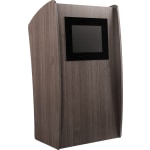 Oklahoma Sound 611/612 Vision Lectern, With Screen, 46inH x 24inW x 21inD, Ribbonwood