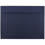 JAM Paper Open-End 9in x 12in Envelopes, Gummed Seal, Navy Blue, Pack Of 25 Envelopes