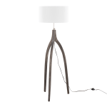 LumiSource Wishbone Contemporary Floor Lamp, 54-3/4in, White/Gray