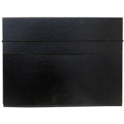 JAM Paper Kraft Portfolio With Elastic Closure, 9 1/4in x 12 1/2in, Black