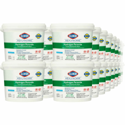 Clorox Healthcare Hydrogen Peroxide Cleaner Disinfectant Wipes - Wipe - 185 / Bucket - 50 / Bundle - White