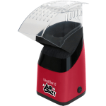 West Bend AirCrazy 4-Quart Popcorn Maker, 12-7/16inH x 5-9/16inW x 9-11/16inD, Red