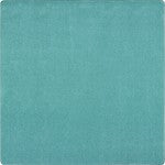 Joy Carpets Kid Essentials Solid Color Square Area Rug, Just Kidding, 6ft x 6ft, Seafoam