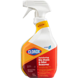 CloroxPro Disinfecting Bio Stain & Odor Remover Spray - Ready-To-Use Spray - 32 fl oz (1 quart) - 432 / Pallet - Translucent