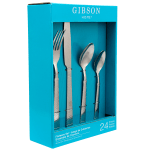 Gibson Home Prato 24-Piece Flatware Set, Silver