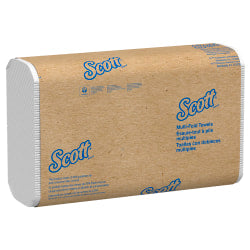 Scott 1-Ply Multifold Paper Towels with Fast-Drying Absorbency Pockets, White, 250 Multifold Towel Sheets Per Pack, 16 Packs Per Case, 4,000 Sheets Per Case