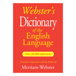 Websters Dictionary Of The English Language