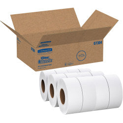 Scott JRT Jr. Jumbo 1-Ply Toilet Paper, 2000' Roll, 100% Recycled, 3,380 Sheets Per Roll, Case Of 12 Rolls