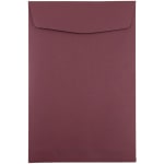 JAM Paper Open-End 6in x 9in Catalog Envelopes, Gummed Closure Burgundy, Pack Of 10