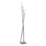 Lumisource Icicle Floor Lamp, 67inH, White Shade/Silver Base