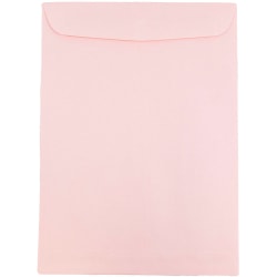 JAM Paper Open-End 6in x 9in Catalog Envelopes, Gummed Seal, Baby Pink, Pack Of 10