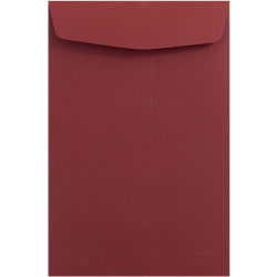 JAM Paper Open-End 6in x 9in Catalog Envelopes, Gummed Closure Dark Red, Pack Of 10