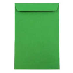 JAM Paper Open-End 6in x 9in Catalog Envelopes, Gummed Seal, 30% Recycled, Green, Pack Of 10