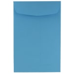 JAM Paper Open-End 6in x 9in Catalog Envelopes, Gummed Seal, 30% Recycled, Blue, Pack Of 10