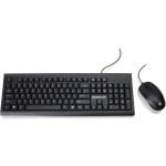 IOGEAR Spill-Resistant Keyboard/Mouse C - USB Type A Cable - 104 Key - English (US) - Black - USB Type A Cable Mouse - Optical - 1000 dpi - Black - Compatible with Workstation for Windows, Mac OS - 1