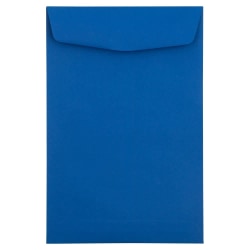 JAM Paper Open-End 6in x 9in Catalog Envelopes, Gummed Seal, Presidential Blue, Pack Of 10