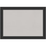 Amanti Art Cork Bulletin Board, 41in x 29in, Gray, Corvino Black Wood Frame