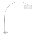 Lumisource Salon Floor Lamp, 75 1/2inH, White/Silver