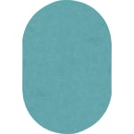 Joy Carpets Kids Essentials Oval Area Rug, Just Kidding, 6ft x 9ft, Seafoam