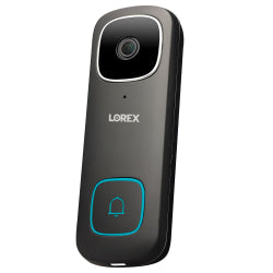 Lorex 2K QHD Wired Smart Video Doorbell With Person Detection, 5.1inH x 1.8inW x 0.91inD, Black