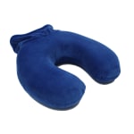 Samsonite Travel Pillow, Memory Foam, With Pouch, 10inH x 10inW x 3inD, Blue