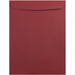 JAM Paper Open-End 10in x 13in Catalog Envelopes, Gummed Closure, Dark Red, Pack Of 10