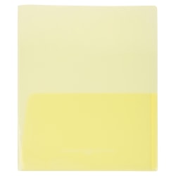 JAM Paper Regular-Weight 2-Pocket Presentation Folders, 9in x 12in, Yellow, Pack Of 6 Folders