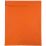 JAM Paper Open-End 10in x 13in Catalog Envelopes, Gummed Closure, 30% Recycled, Orange, Pack Of 10