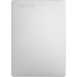 Toshiba Canvio Slim Portable External Hard Drive, 2TB, Silver