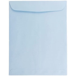 JAM Paper Open-End 10in x 13in Catalog Envelopes, Gummed Closure, Baby Blue, Pack Of 10