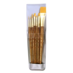 Princeton Real Value Paint Brush Set Series 9132, Assorted Sizes, Taklon, Blue, Set Of 6