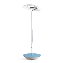 Koncept Royyo LED Desk Lamp, 17-7/16inH, Chrome/Azure Felt Base Plate