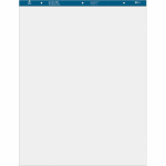 Business Source Standard Easel Pad - 50 Sheets - Plain - 15 lb Basis Weight - 27in x 34in - White Paper - Perforated - 2 / Carton