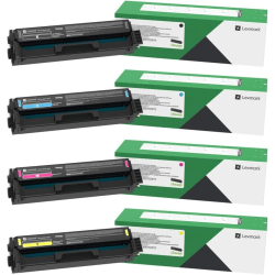 Lexmark C331 High-Yield Return Program Black/Cyan/Magenta/Yellow Toner Cartridges, Pack Of 4 Cartridges, C331HC0/C331HM0/C331HY0/C331HK0