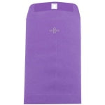 JAM Paper Open-End 6in x 9in Catalog Envelopes, Clasp Closure, 30% Recycled, Violet Purple, Pack Of 10