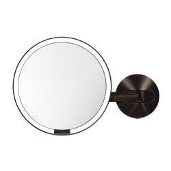 simplehuman Wall Mount Sensor Mirrors, 9-1/8inH x 13-13/16inW x 3-1/8inD, Dark Bronze, Hardwired