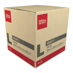 Office Depot Brand Heavy-Duty Corrugated Moving Box, 20inH x 20inW x 20inD, Kraft