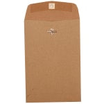 JAM Paper Open-End Manila Catalog Envelopes With Clasp Closure, 6in x 9in, Brown Kraft, Pack Of 10