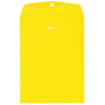 JAM Paper Open-End 9in x 12in Catalog Envelopes, Clasp Closure, 30% Recycled, Yellow, Pack Of 10